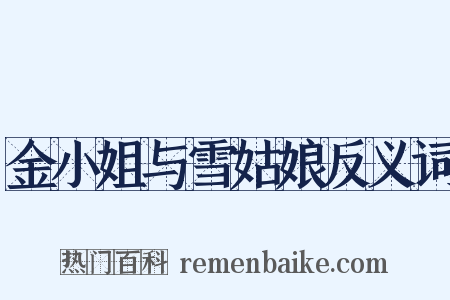 金小姐与雪姑娘反义词是什么意思的图片